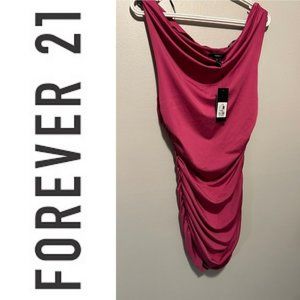 Forever 21 Cowl Neck Plum Color Dress With Tags Size L
